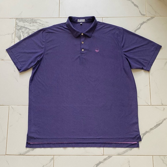 Peter Millar Other - Peter Millar Summer Comfort Polo Golf Shirt Size XXL Purple White Pattern